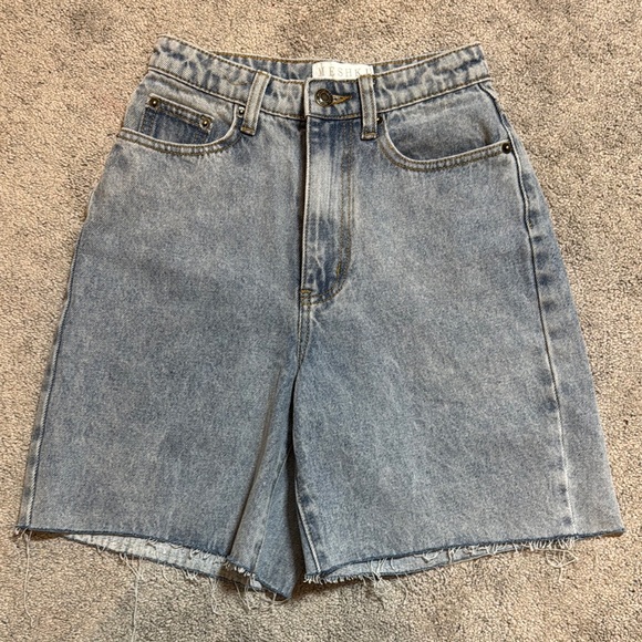 Meshki Pants - NWT Meshki Kira Raw Hem Longline Boyfriend Shorts